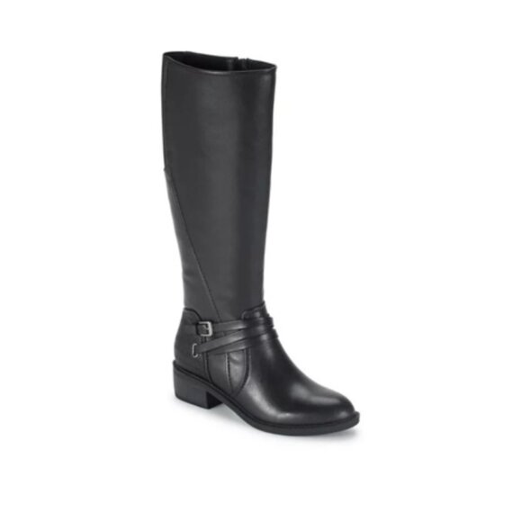 Sole Bound by Baretraps Dreia Women Black Leather KneeHigh Tall Riding Boot 5.5M - Picture 1 of 1